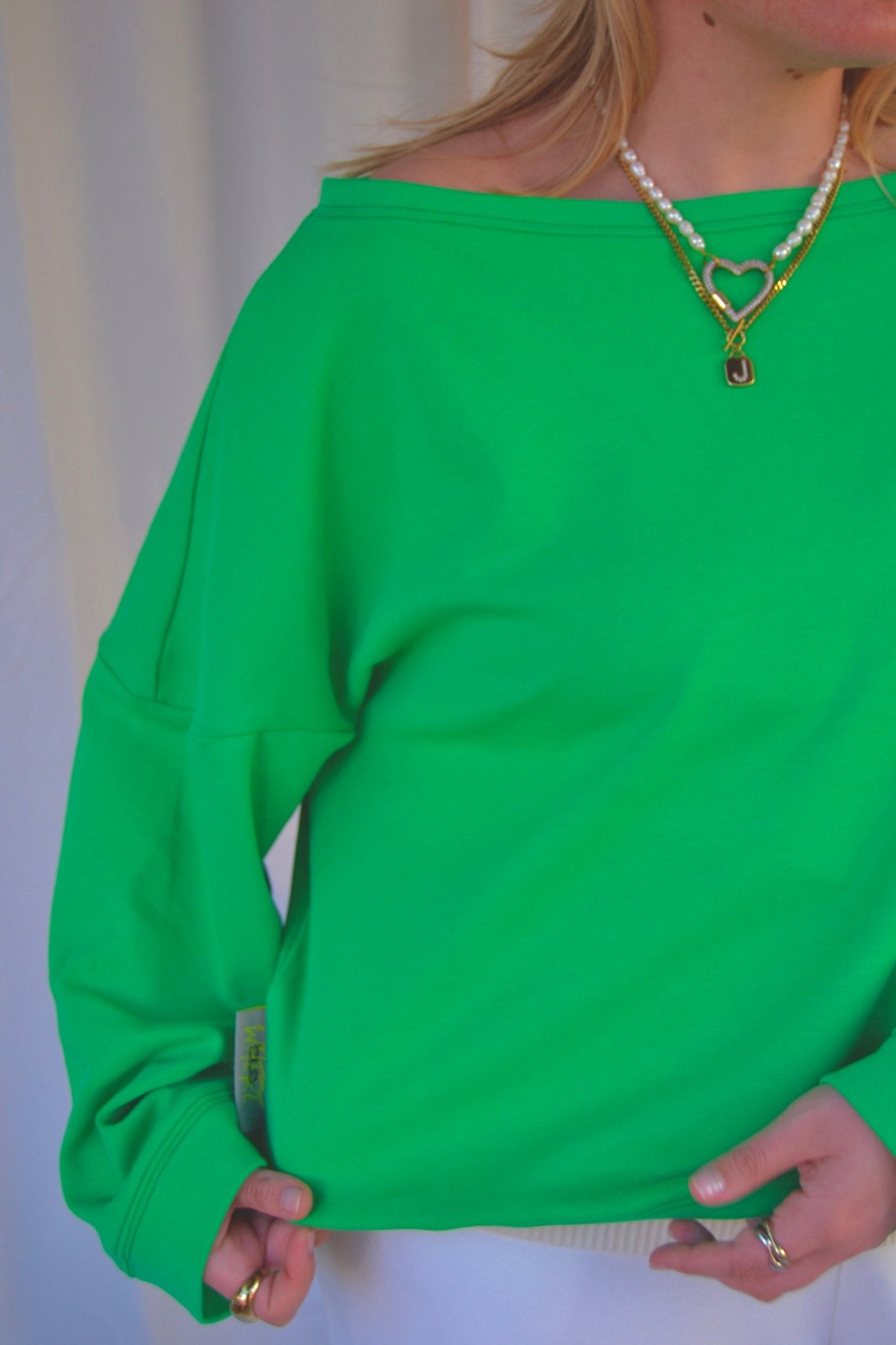 SUNSET SWEATER GREEN - WHERE'ELS