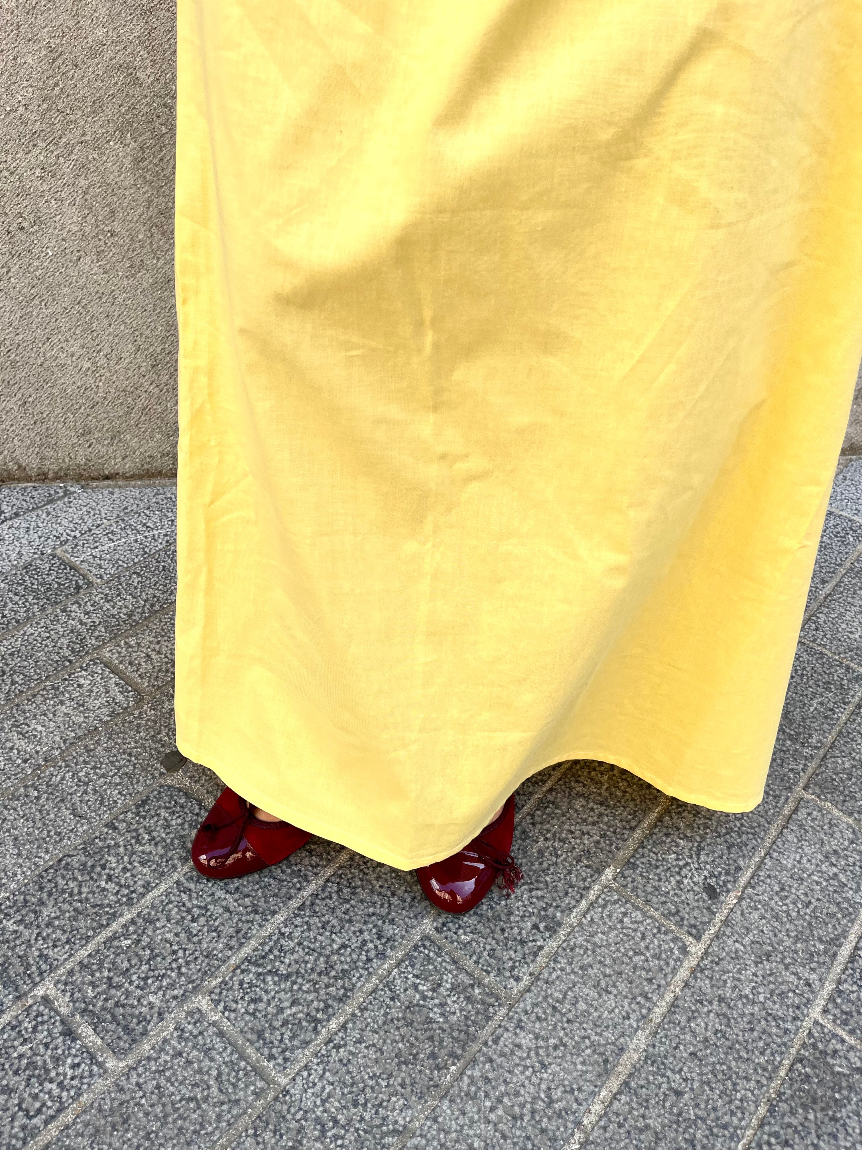 OFF-THE-SHOULDER DRESS BUTTER YELLOW