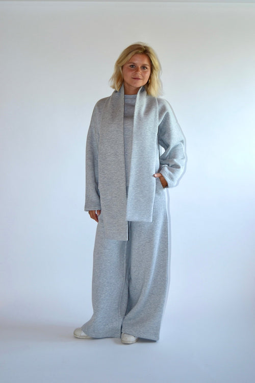 COMING SOON - EASY SET SWEATER & SCARF - GREY - WHERE'ELS