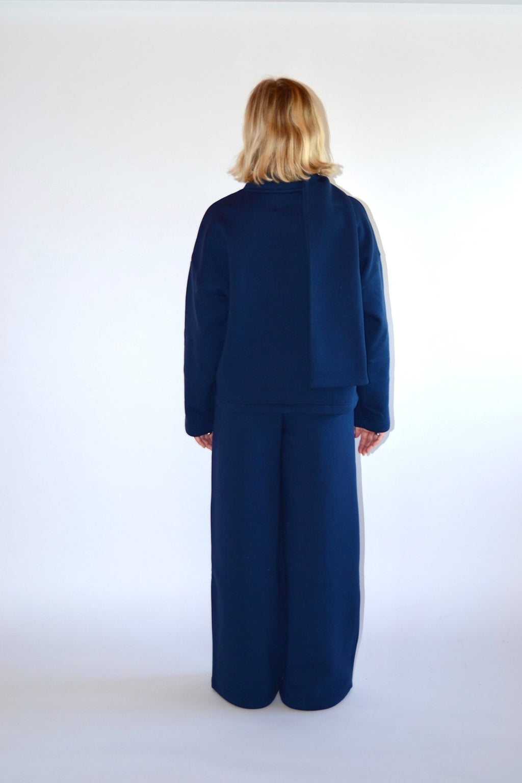 COMING SOON - EASY SET SWEATER & SCARF - NAVY - WHERE'ELS