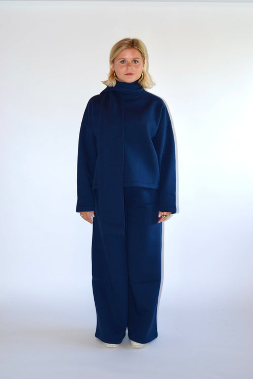 COMING SOON - EASY SET SWEATER & SCARF - NAVY - WHERE'ELS
