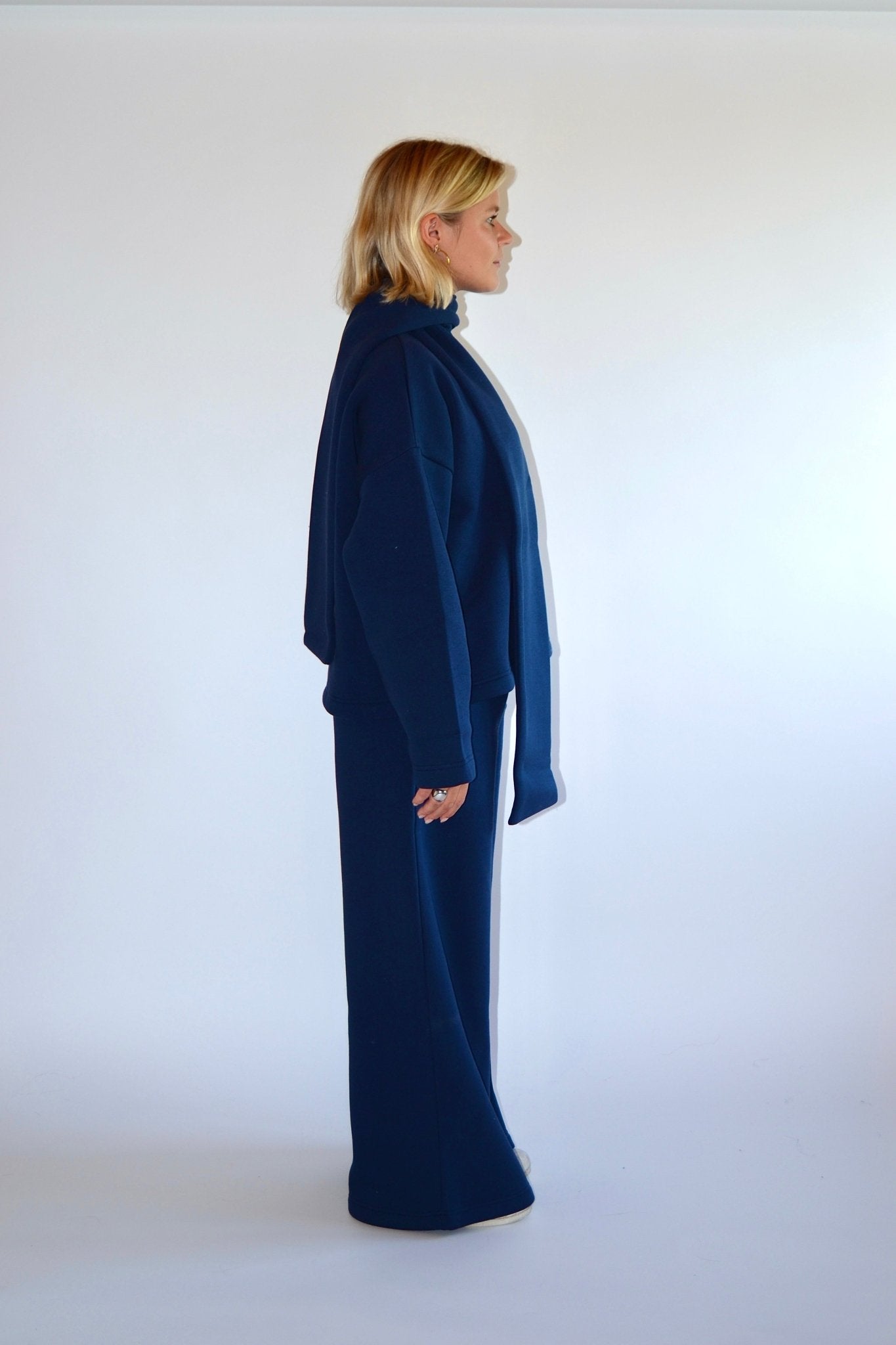 COMING SOON - EASY SET SWEATER & SCARF - NAVY - WHERE'ELS