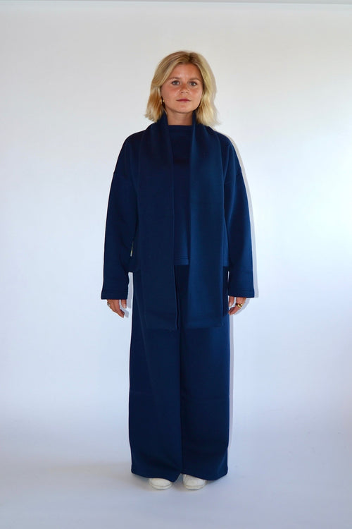 COMING SOON - EASY SET SWEATER & SCARF - NAVY - WHERE'ELS