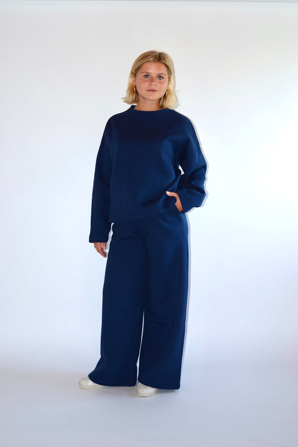 COMING SOON - EASY SET SWEATER & SCARF - NAVY - WHERE'ELS