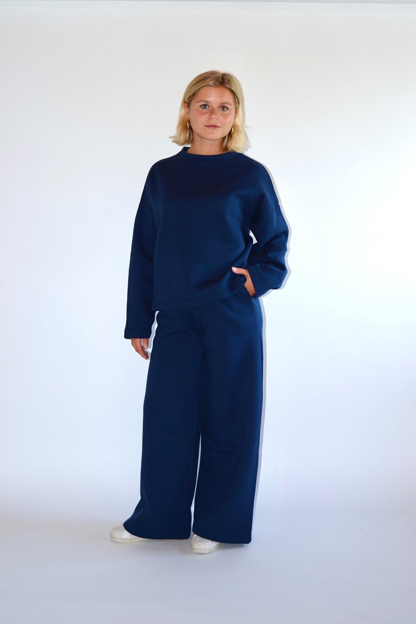 COMING SOON - EASY SET SWEATER & SCARF - NAVY - WHERE'ELS