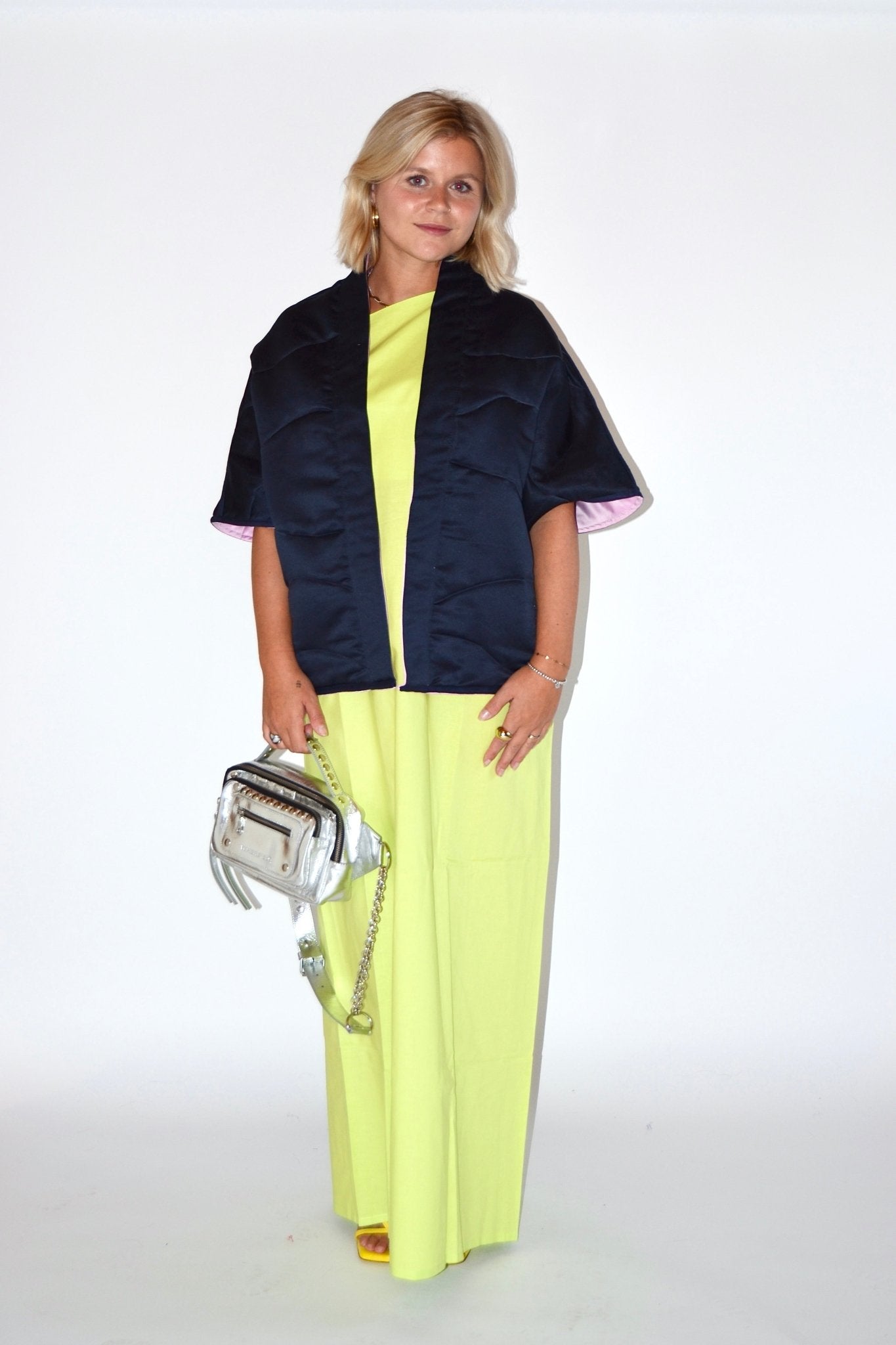 OFF - THE - SHOULDER DRESS LIME GREEN - WHERE'ELS