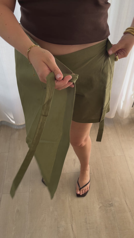 SUMMER SKORT KAKI