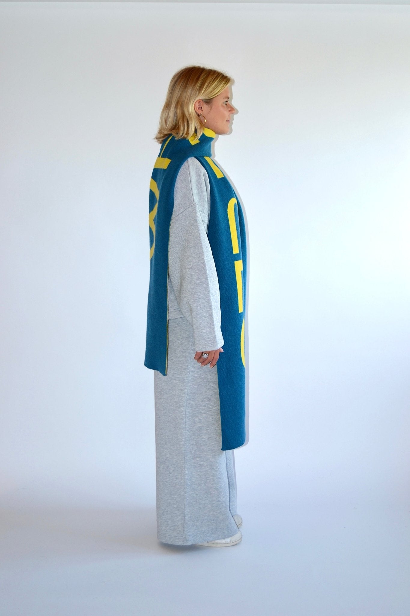 SCARF YELLOW/BLUE - WHERE'ELS