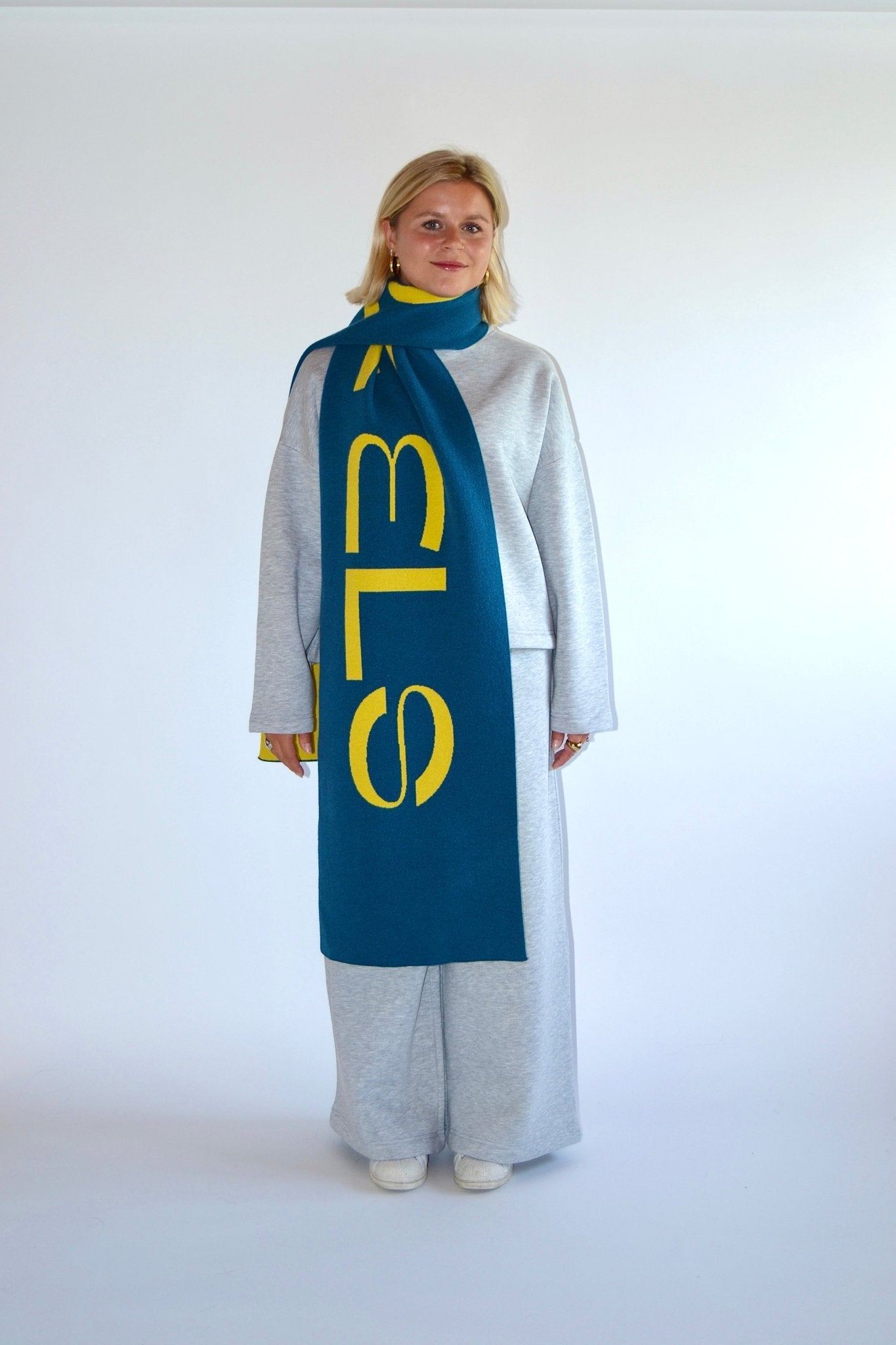 SCARF YELLOW/BLUE - WHERE'ELS