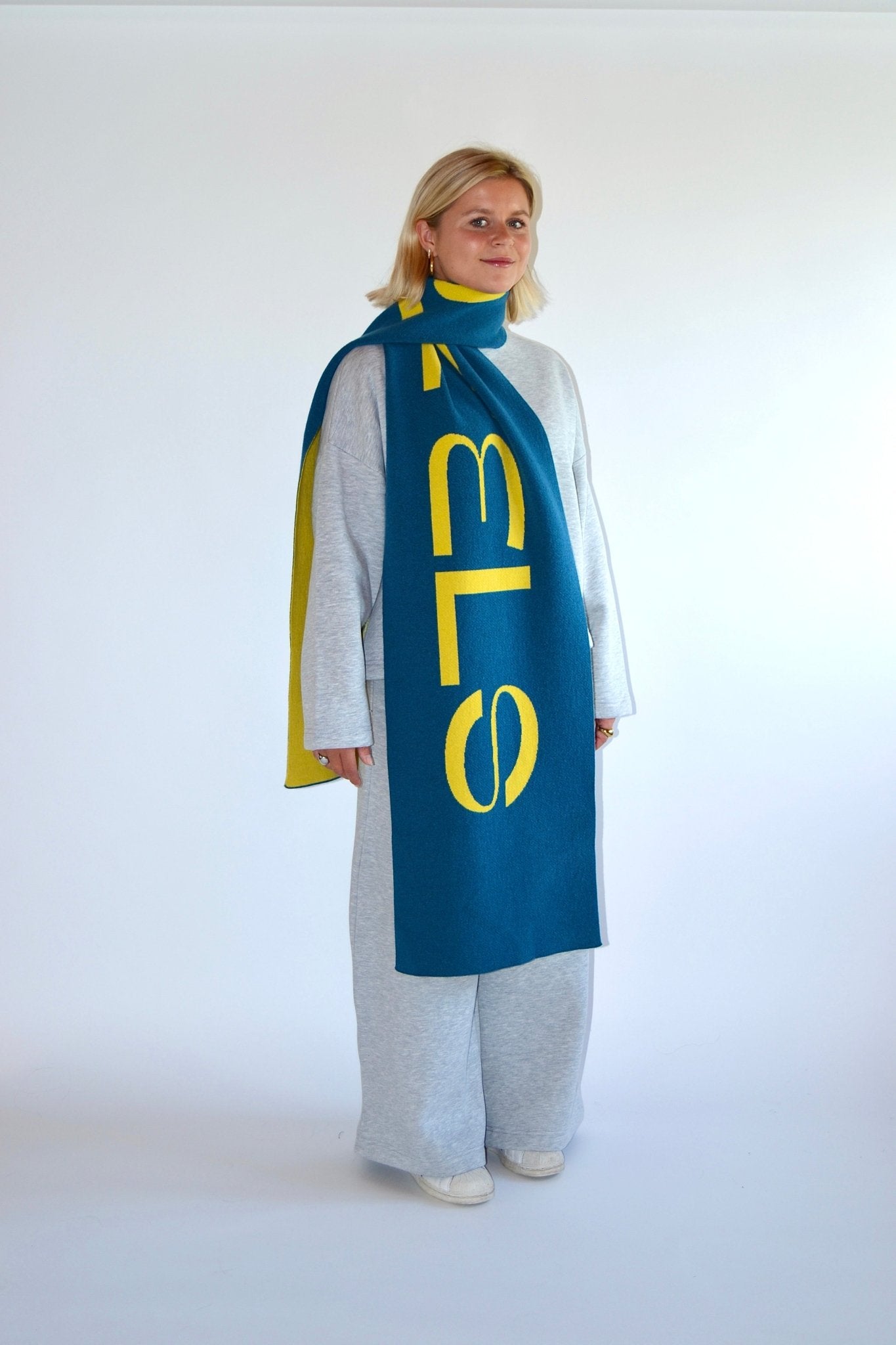 SCARF YELLOW/BLUE - WHERE'ELS