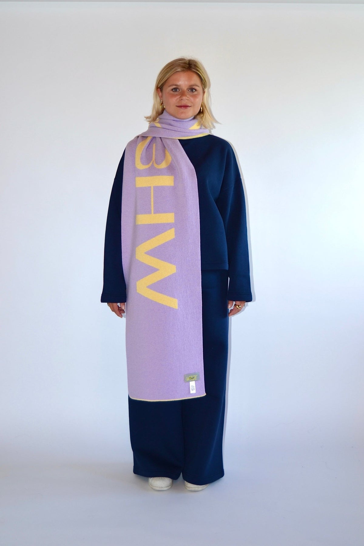 SCARF YELLOW/LILA - WHERE'ELS