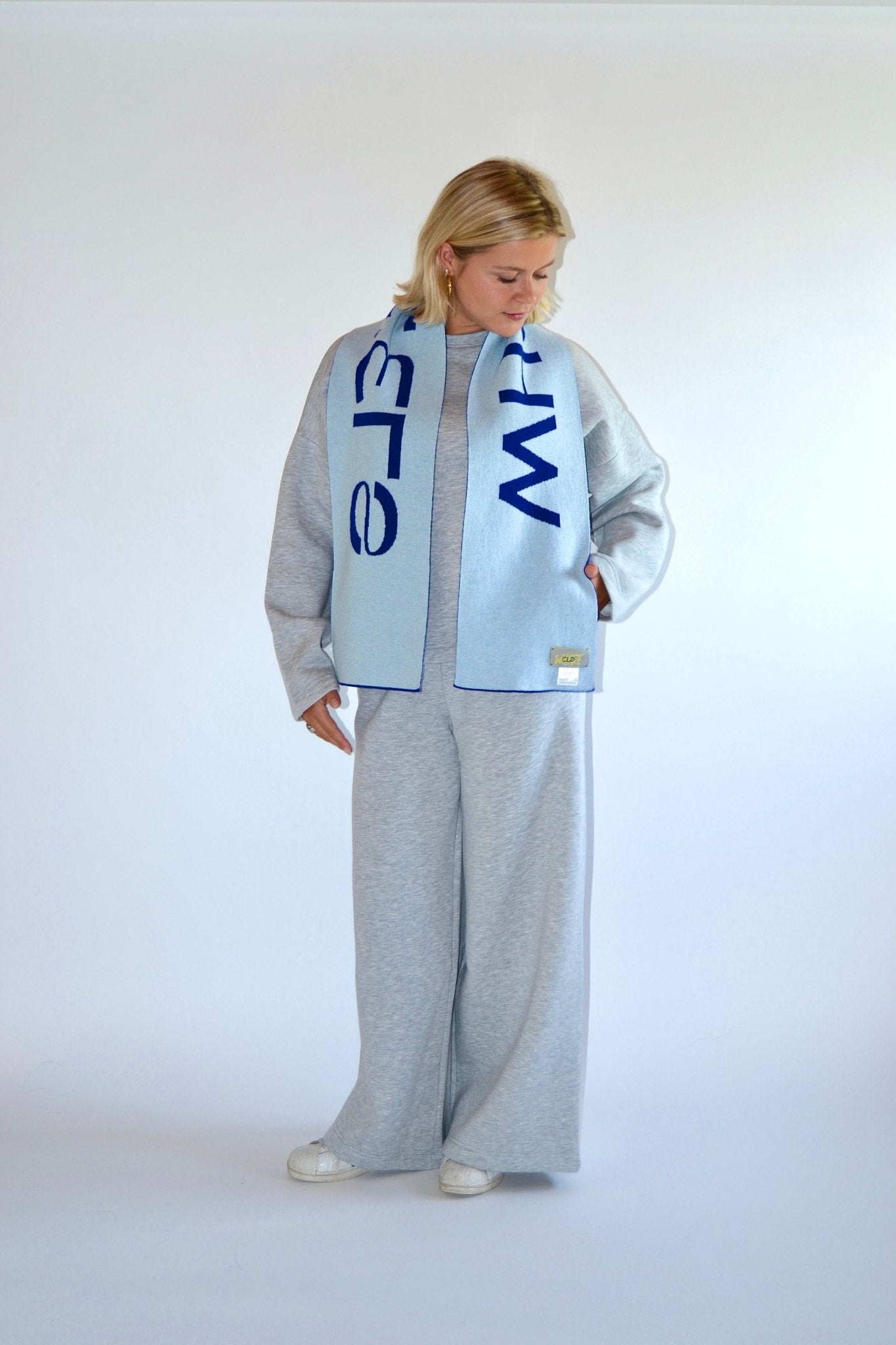 SMALL SCARF BLUE/LIGHT BLUE - WHERE'ELS