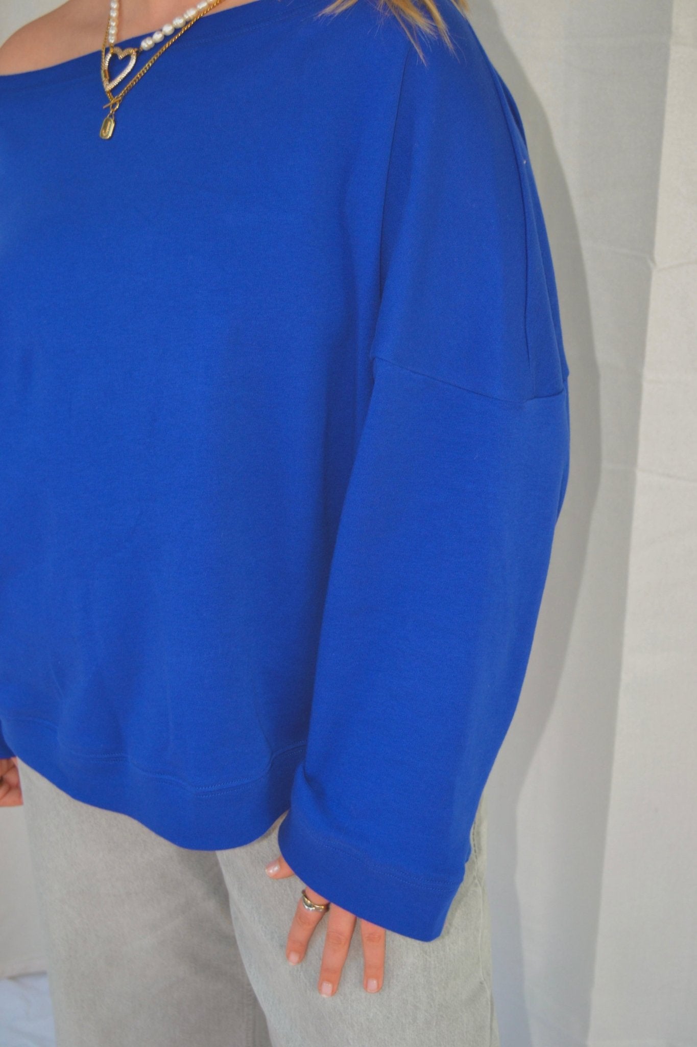 SUNSET SWEATER COBALT - WHERE'ELS