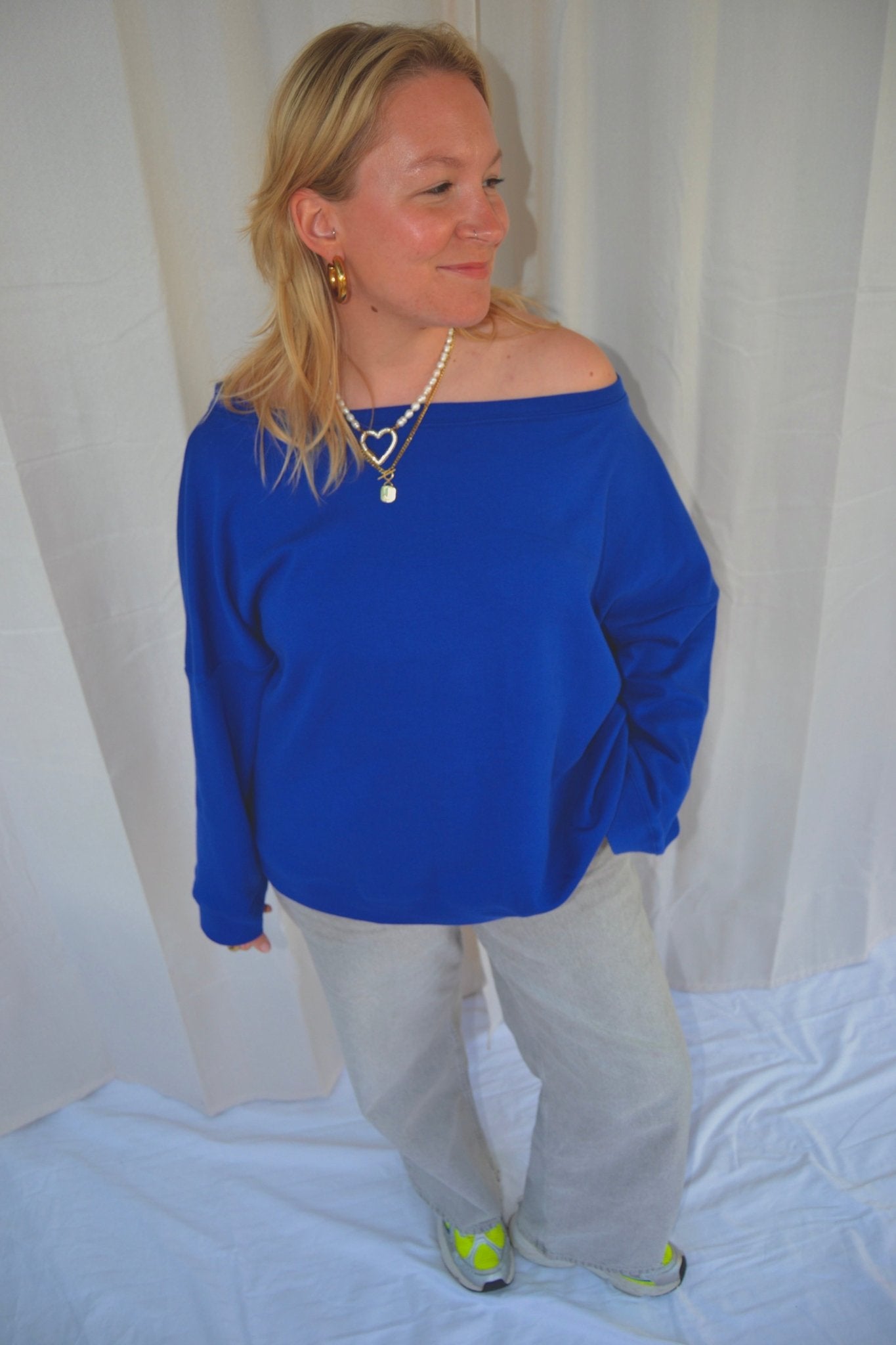 SUNSET SWEATER COBALT - WHERE'ELS