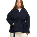 WOOLY WRAP VEST NAVY